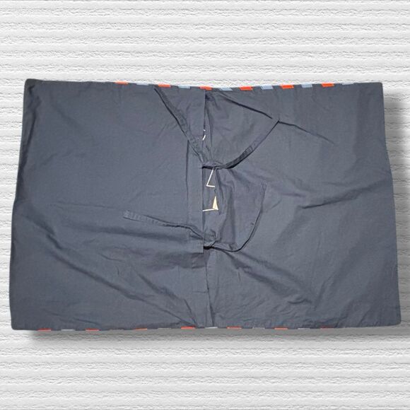 The Land of Nod Par Avion Airplane Standard Pillow Sham Gray Orange Blue - Picture 2 of 6